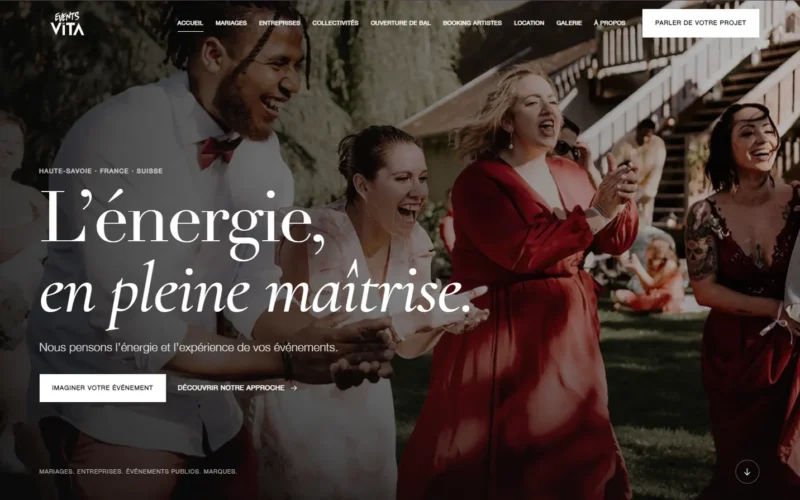 Création d'un site pour Agence d'event