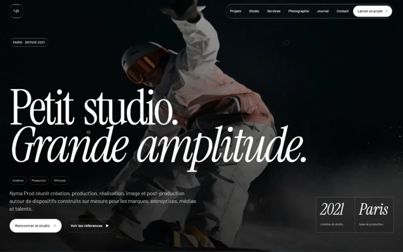 Création d'un site pour un Studio vidéo