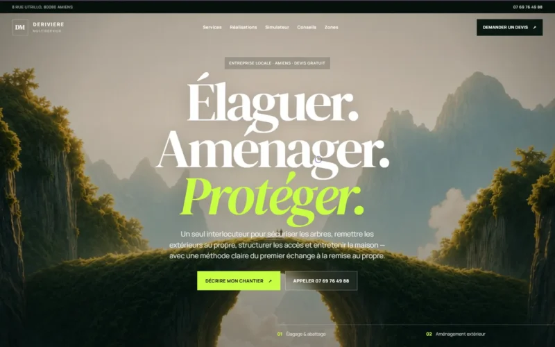 Création d'un site pour Artisan élagueur