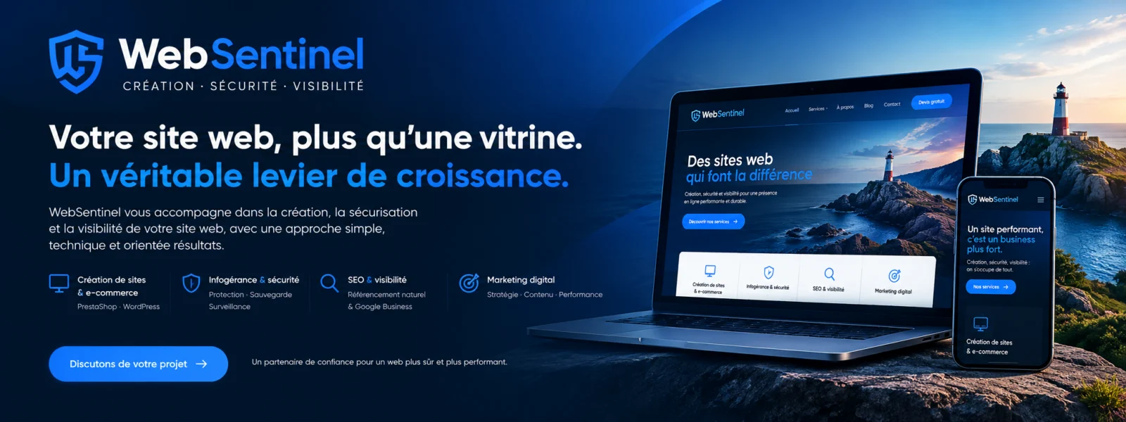 Visuel de couverture de Websentinel, agence webmarketing à Lille