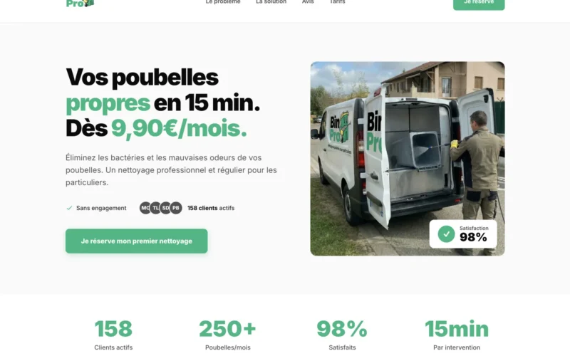 Site sur mesure et SEO local pour un service à domicile