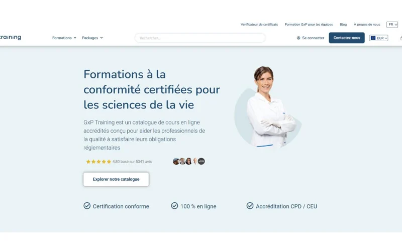 GxP Training — plateforme e-learning
