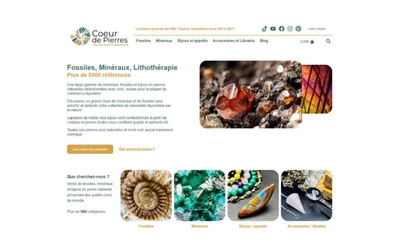 Cœur de Pierres — site e-commerce