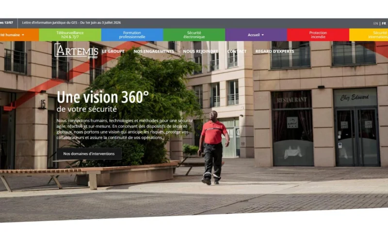 Groupe Artemis — site vitrine
