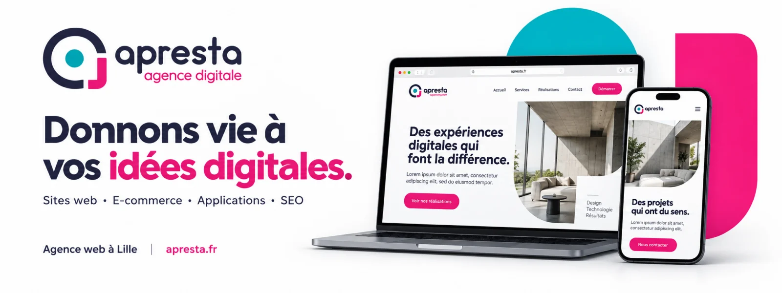 Visuel de couverture de Apresta, agence webmarketing à Lille