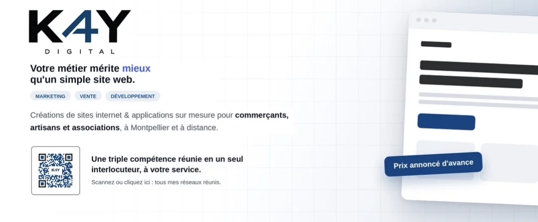 Visuel de couverture de K4Y Digital, agence webmarketing à Montpellier