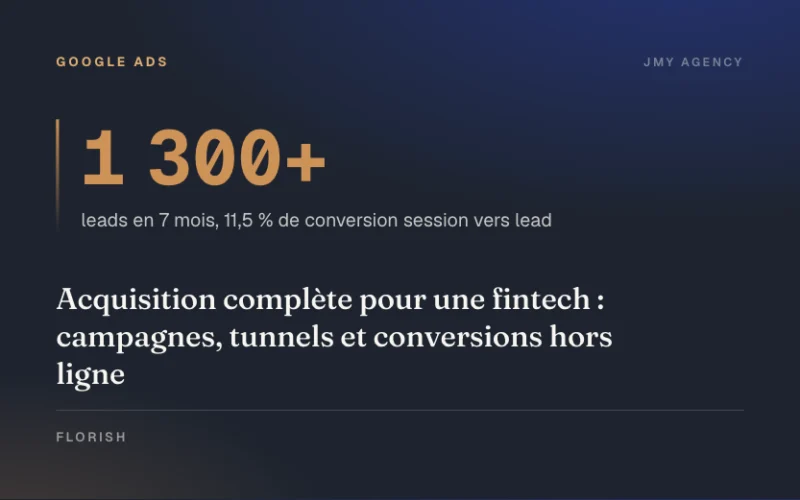 1 300+ leads en 7 mois pour une fintech